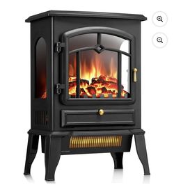 Black Electric Fireplace