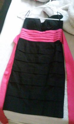 Pink and black dress