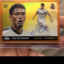 Topps 1955 Auto Card From UEFA Competition 2025/2026 Jude Bellingham Auto /25