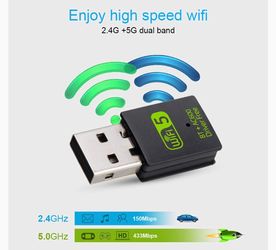 USB WiFi Bluetooth 4.2 Adapter 600Mbps Driver Free