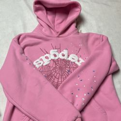 Sp5der OG Web Hoodie Pink (S) 