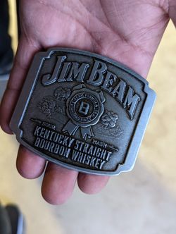 Metal Belt Buckle- Jim Beam