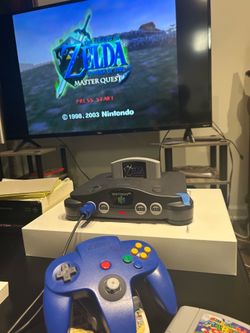 Nintendo 64 Console with blue controller