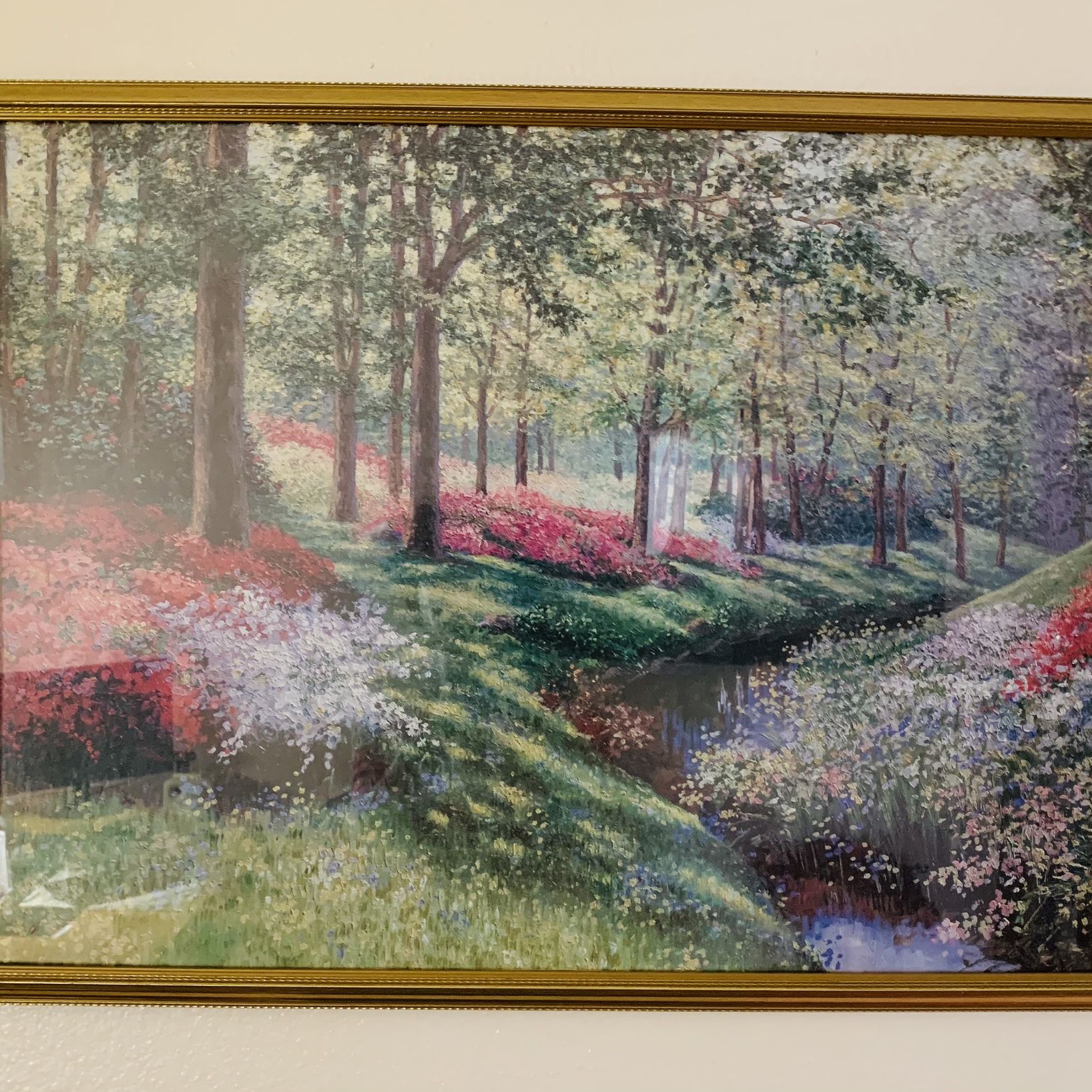 Framed Print In Acrylic-Wild Flowers In Forest