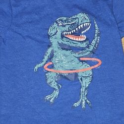 Child's blue dinosaur shirt size 4t