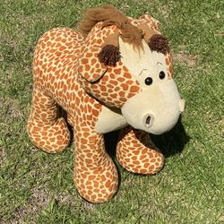 Fine Toy Company Giraffe Plush Ride On Animal Chair