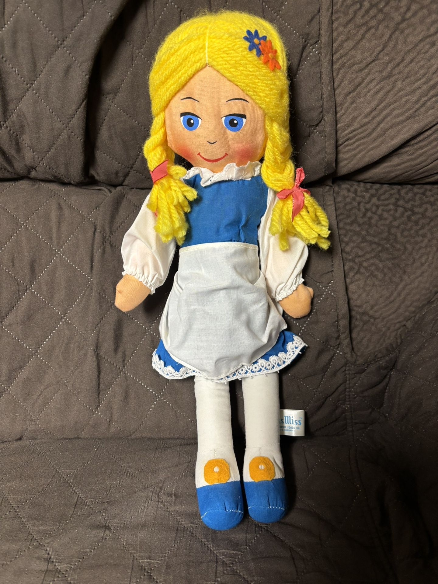 Vintage Swiss Miss Character Doll 1977 Beatrice Foods 16” Hot Chocolate Plush