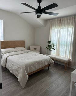 Full size bed frame & nighstands