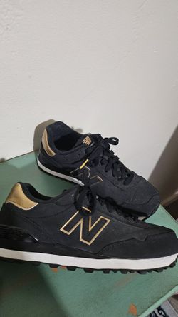 Black & Gold New Balance 515 Sneakers 