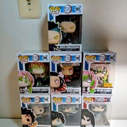 First come first pick up.
All for Only 50 dollars (all cost 120 dollars) or 10 dollars each.
7 Funko pop New  Demon slayer.
Incredible deal. 