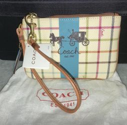 Coat Tattersall Carriage Wristlet NWT