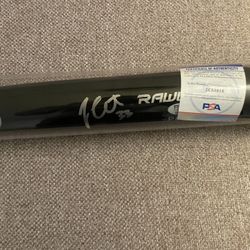James Outman Autograph Pro Rawlings Bat