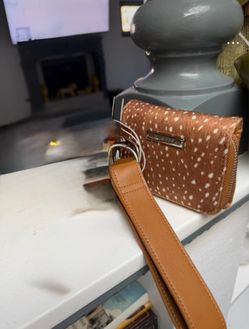 Brown Spotted Hair-On Hide Mini Crossbody Bag