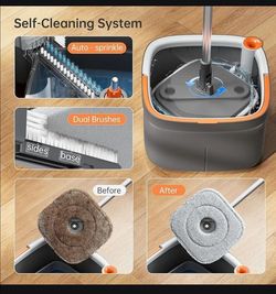 Kzkr  Spin Mop and pads