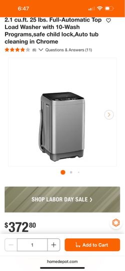 Portable apartment washer
