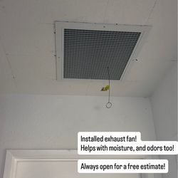 Framing, exhaust fan, ceiling fan