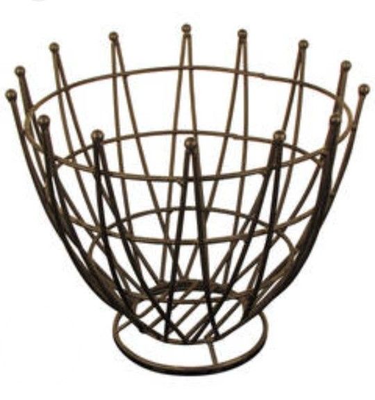 Mid Century Wrought Iron Wire Fruit Bowl Austrian