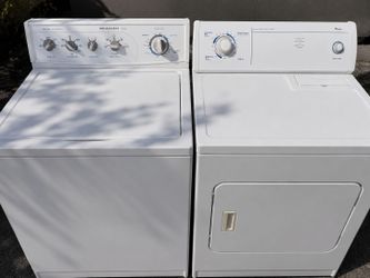 KitchenAid washer and Whirlpool dryer for sale.