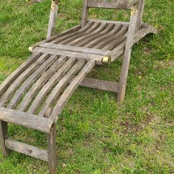 Teak Wood Style Wood Reclining Chair