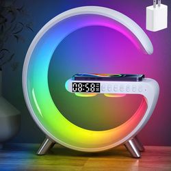Smart LED Bedside Lamp with Bluetooth Speaker
