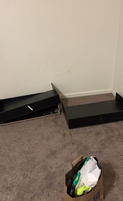 Black IKEA Bed Drawers