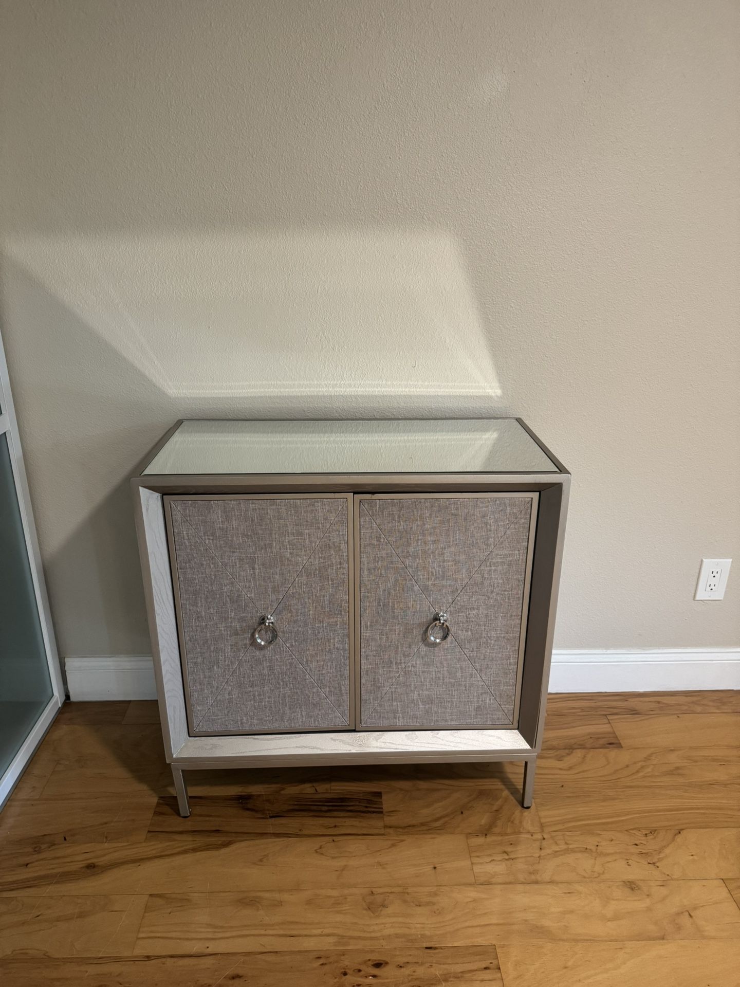 French Door Console With Glass Top