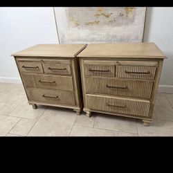 Stunning Oak Finished Nightstands/End Tables-  Set Of Two