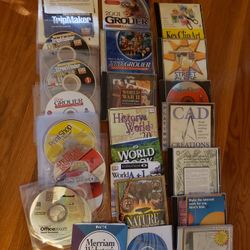 Lot of 23 Windows 95 / 98 software CD titles Vintage 
