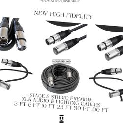 New Premium XLR Audio Cables - Audio, Mics, DJs, Sound, Miami, Studio, Stage, Recording 