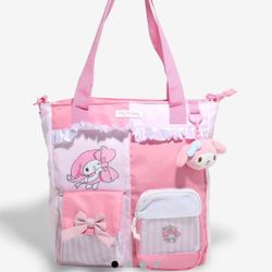 My Melody Stripe Ribbon Cargo Tote Bag