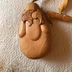 Household General Hand Carved Wooden Buffalo