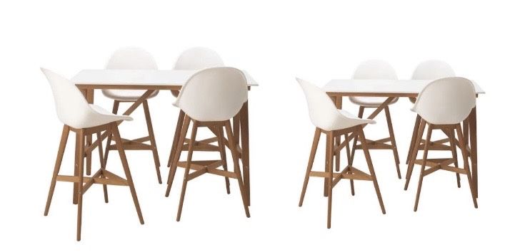 Kitchen Arts/craft Table 4 High Stool Chairs