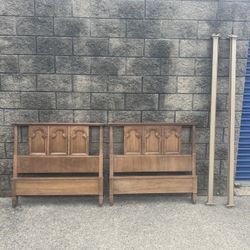RARE matching mid century TWIN bed sets 