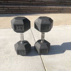 Two 45 Pound Dumbbells 