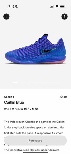 Nike Caitlin 1 Basketball Shoes – Caitlin Blue