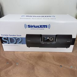 SiriusXM Portable Bluetooth Speaker with Antenna, Black, SXSD2