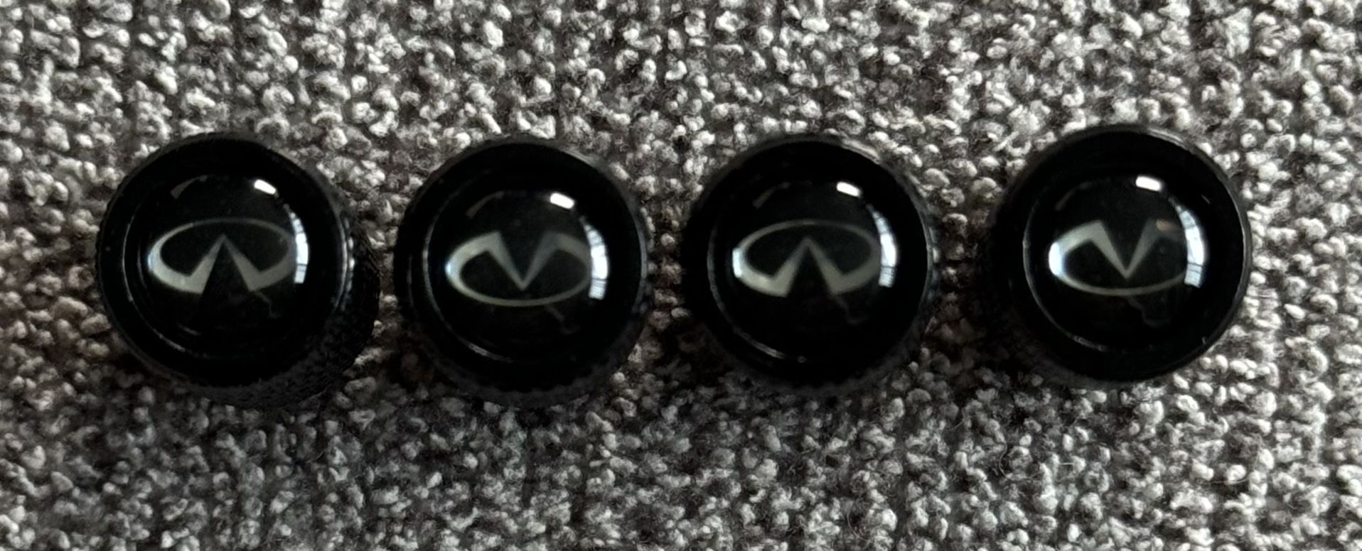 INFINITY 4 Black Valve Stem Cap Covers