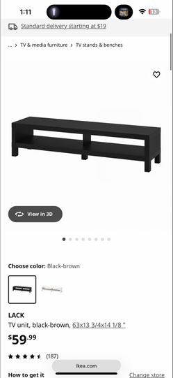 T.V. Unit Stand Black/Brown
