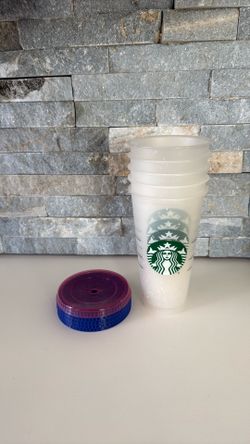 Starbucks color changing reusable cold cups (5 cups)