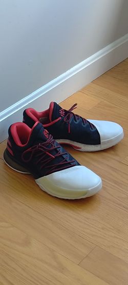 Adidas Harden Vol. 1 Men's Pioneer Basketball Sneaker White Red Black Size 9.5