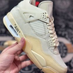 Off-White x Air Jordan 4 Retro  Sail