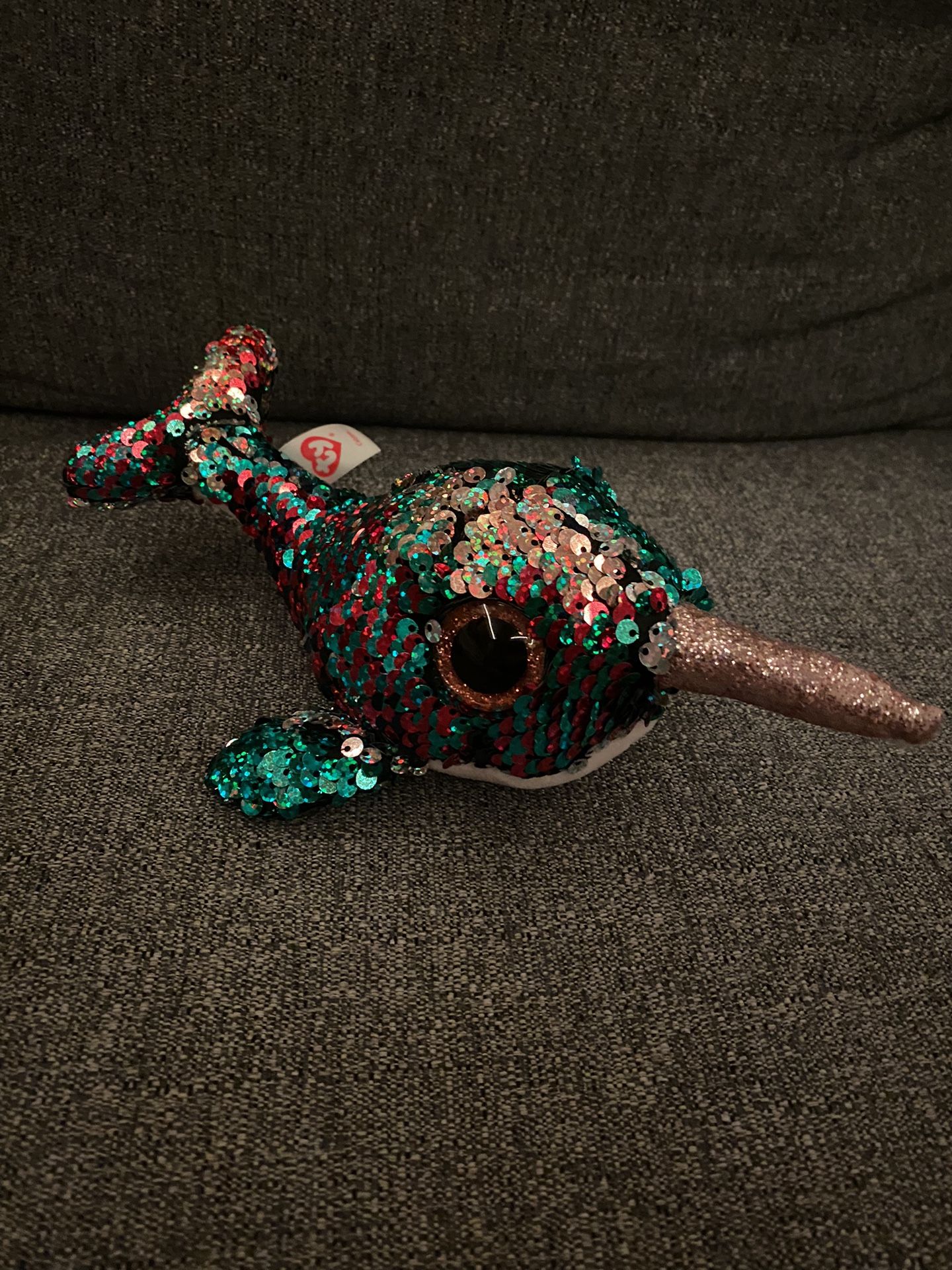 Narwhal Reversible Plushie TY Flippables Stuffed Animal