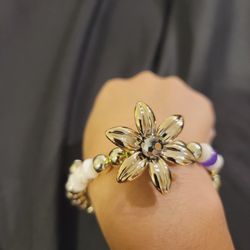 Gold Iris Magical Flower Bracelet!