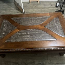 Large Brown W Granite Coffee Table