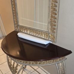 Console/entry Way Table With Matching Mirror 