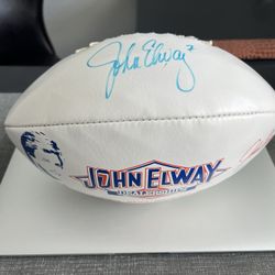 Signed John Elway Car Dealerships Football