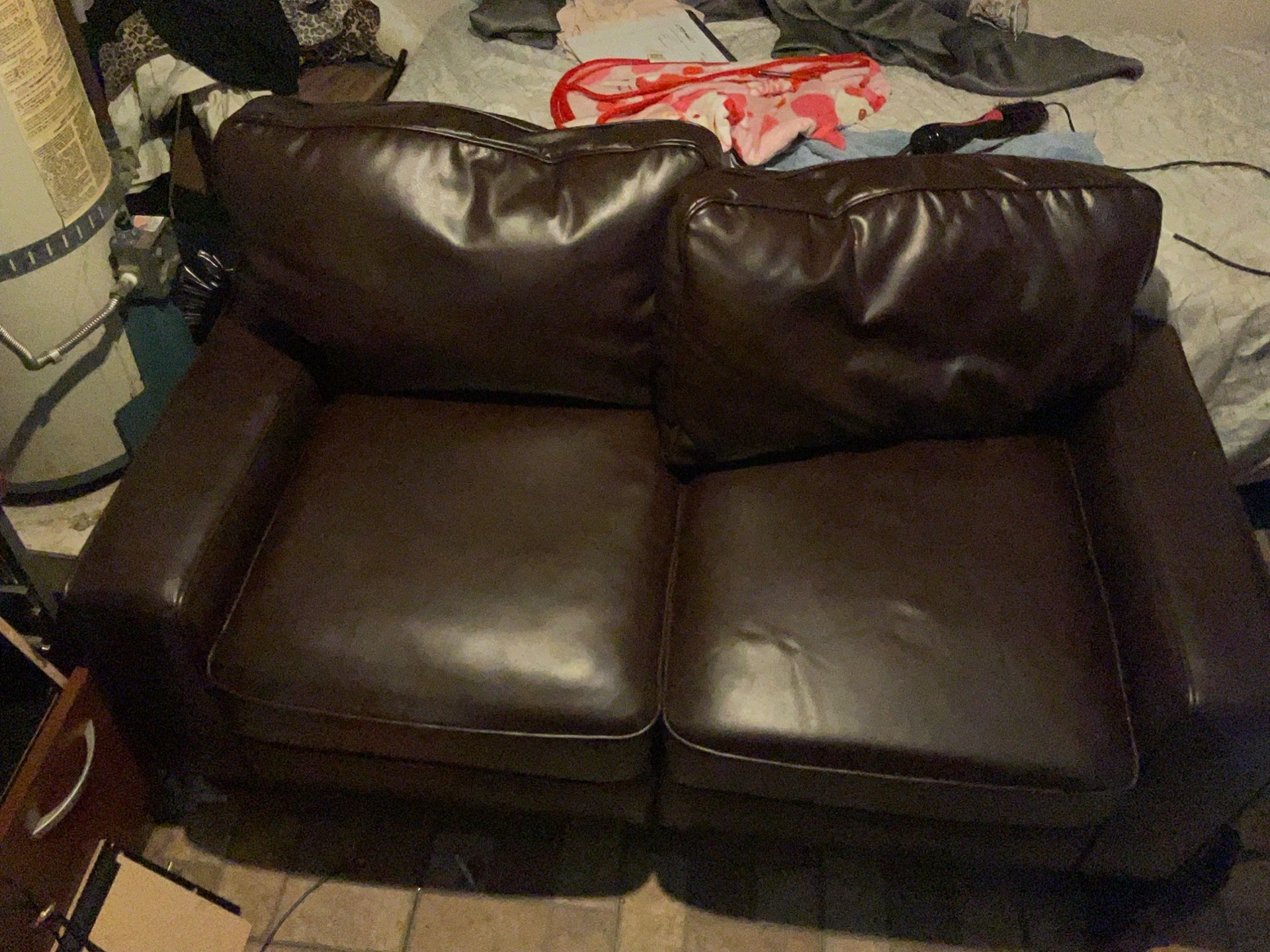 Leather Loveseat