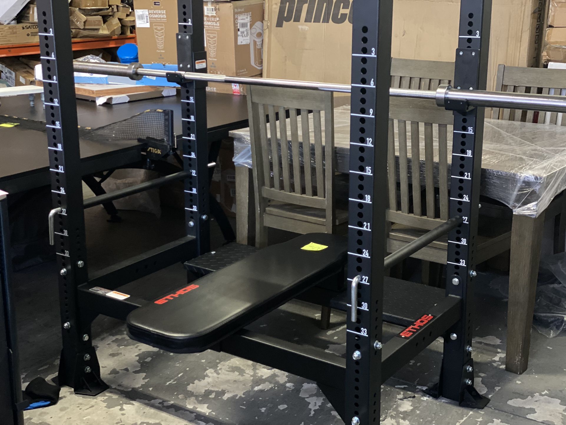 Ethos Bench Press with Weights and Bar