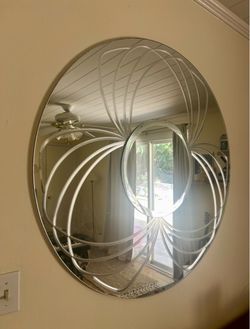 Vintage round mirror 40 inch