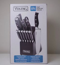 The Viking 15-Piece German Steel Knife Block Set